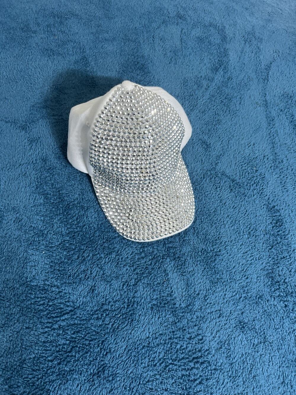 women's all-over rhinestone-studded baseball cap